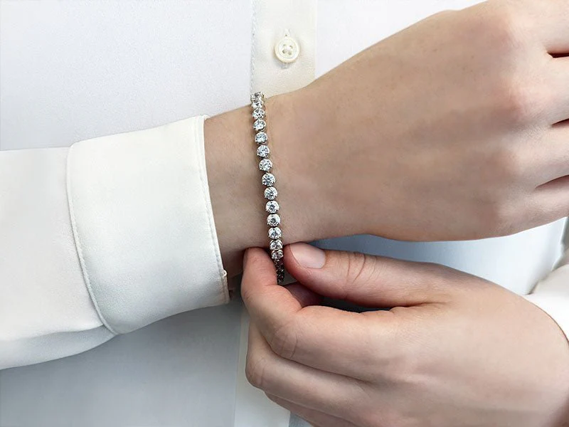 3 Prong Dreams Diamond Tennis Bracelet with 2.11 ct.(finished) 2mm - Image 3
