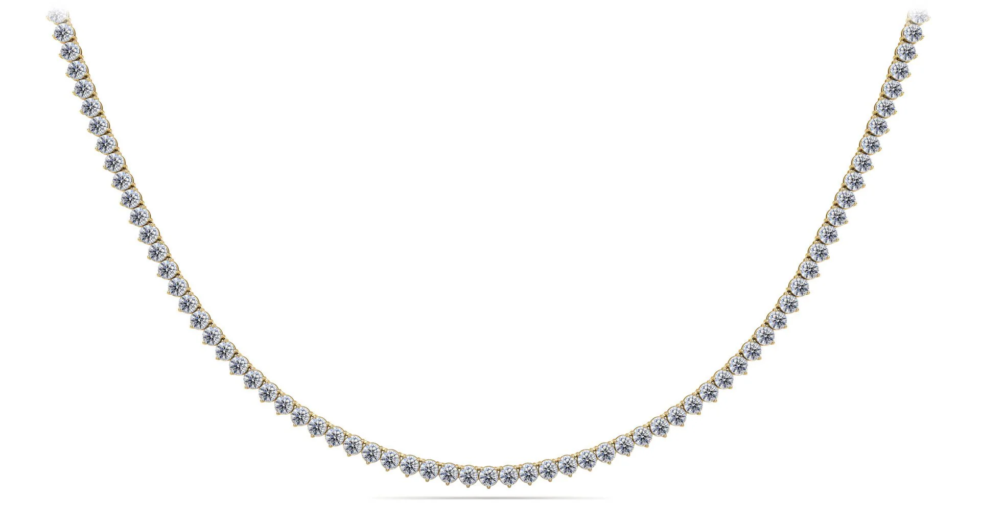 3 Prong Riviera Lab-Grown Diamond Necklace with 19.95 ct.(finished) 3.8mm - Image 2