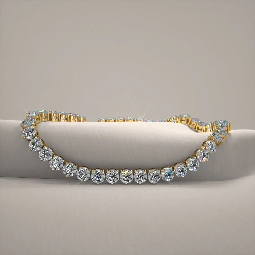 3 Prong Riviera Lab-Grown Diamond Necklace with 28.05 ct.(finished) 4.4mm - Image 4