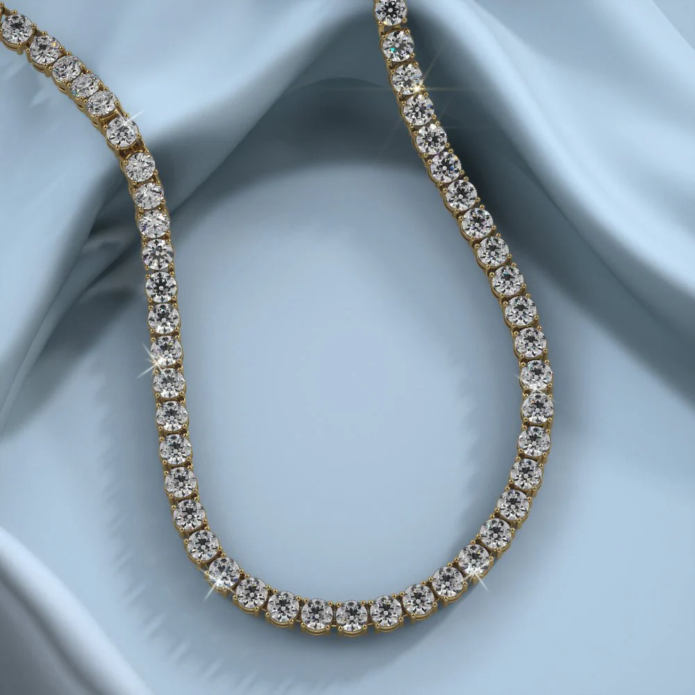 4 Prong Riviera Diamond Necklace with 23.06 ct.(finished) 4.1mm - Image 4