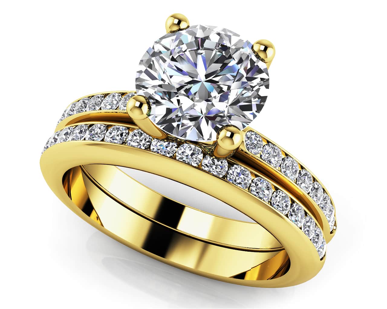 A Dream Come True Lab-Grown Diamond Bridal Set with 1.19 ct. (0.75 ct. center diamond) - Image 2