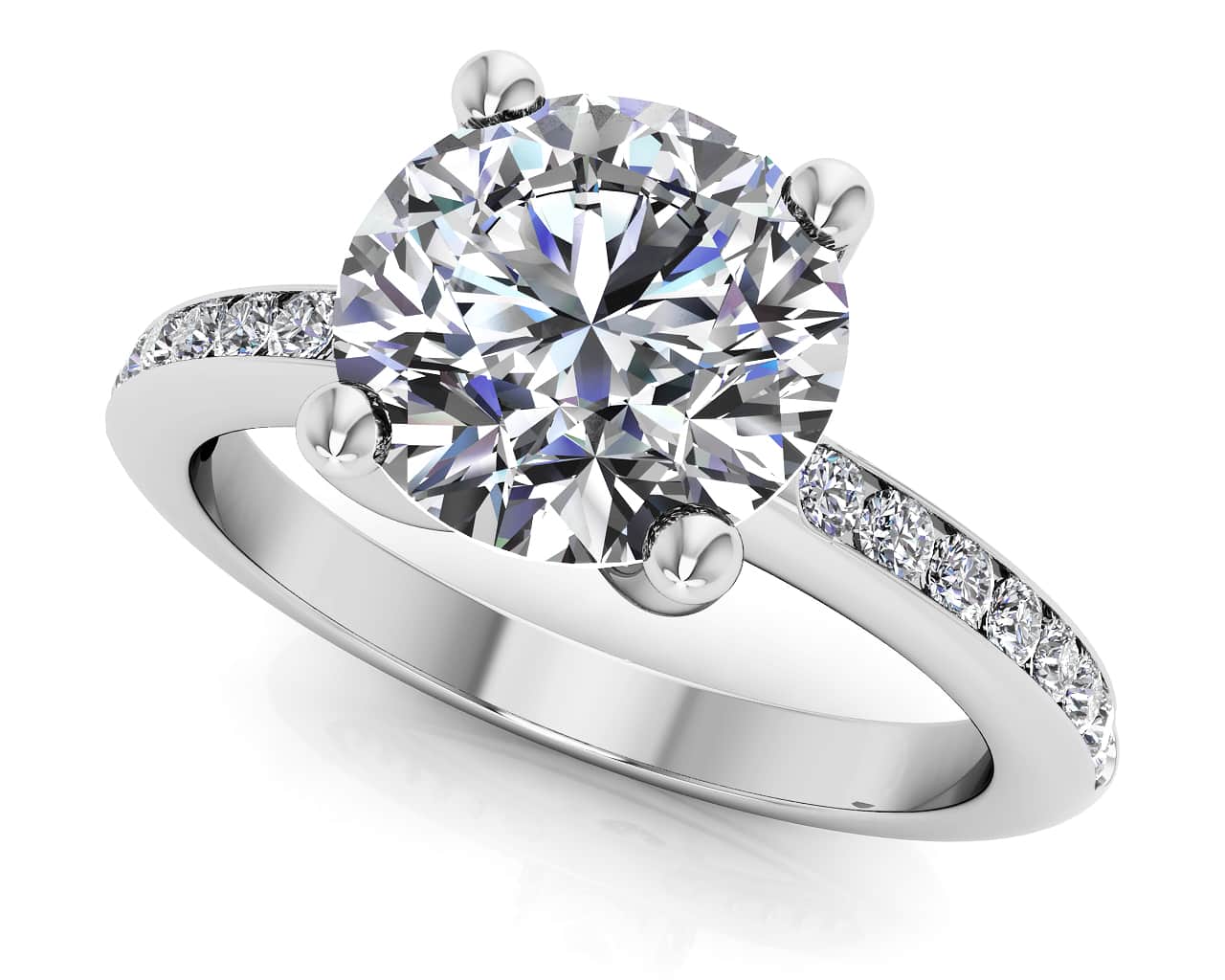 A Dream Come True Engagement Diamond Ring Lab-Grown Diamond with 0.71 ct. (0.50 ct. center diamond)