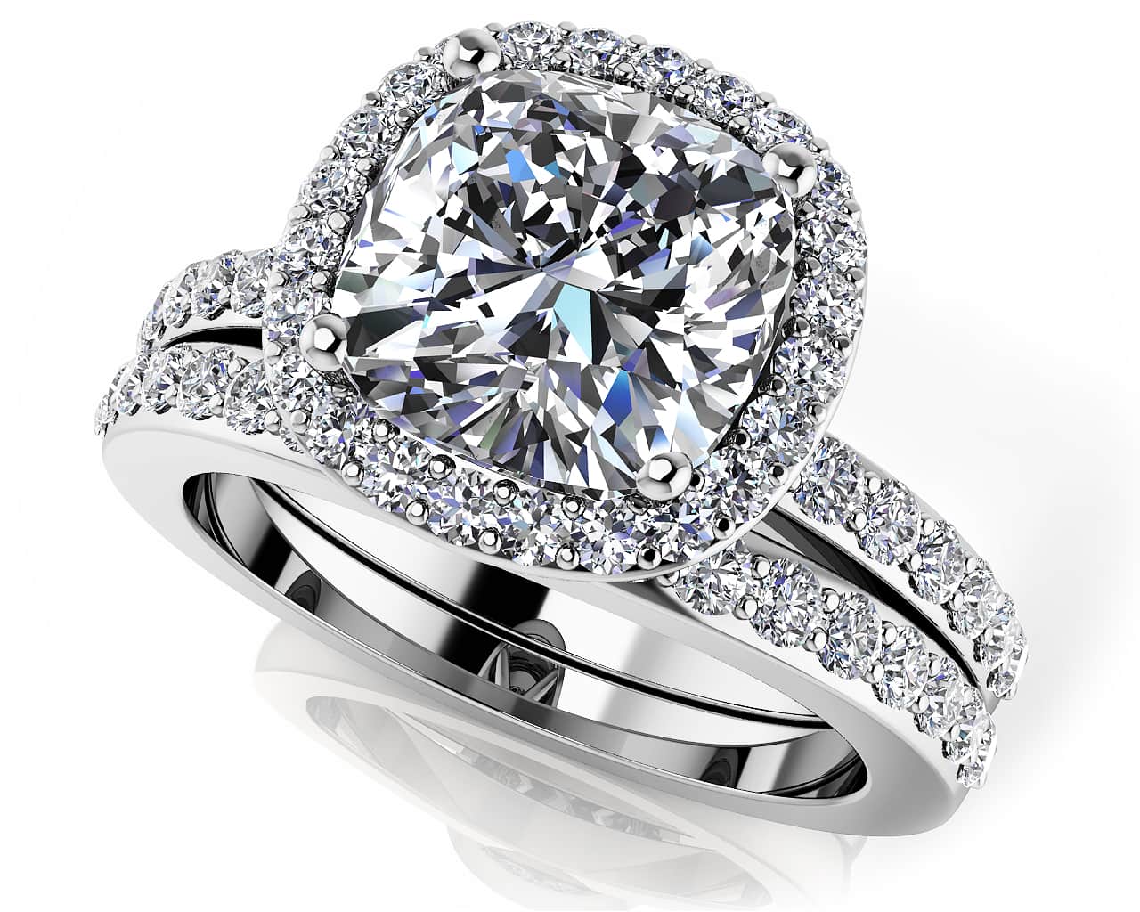 Adoring Love Wedding Set Lab-Grown Diamond with 1.60 ct. (1.00 ct. center diamond)
