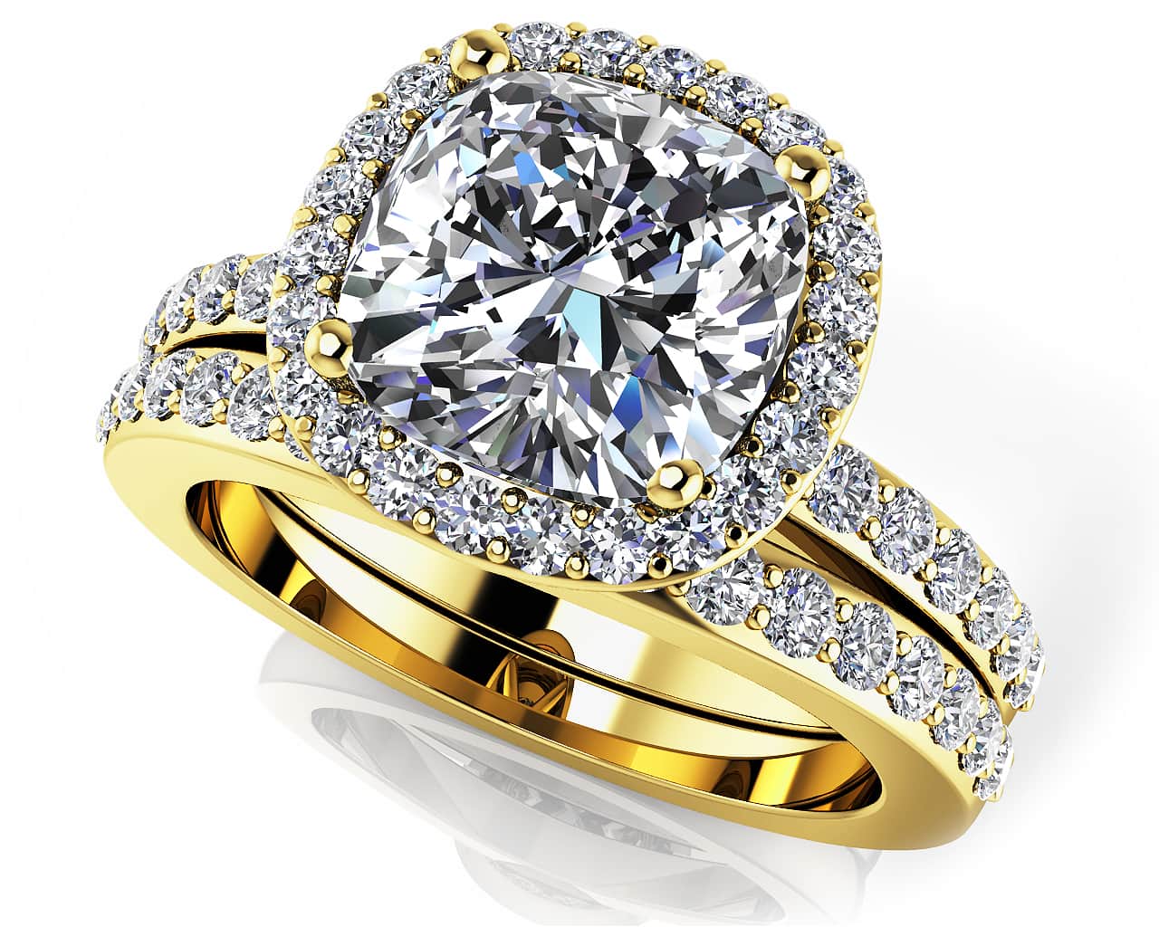 Adoring Love Wedding Set Lab-Grown Diamond with 1.60 ct. (1.00 ct. center diamond) - Image 2