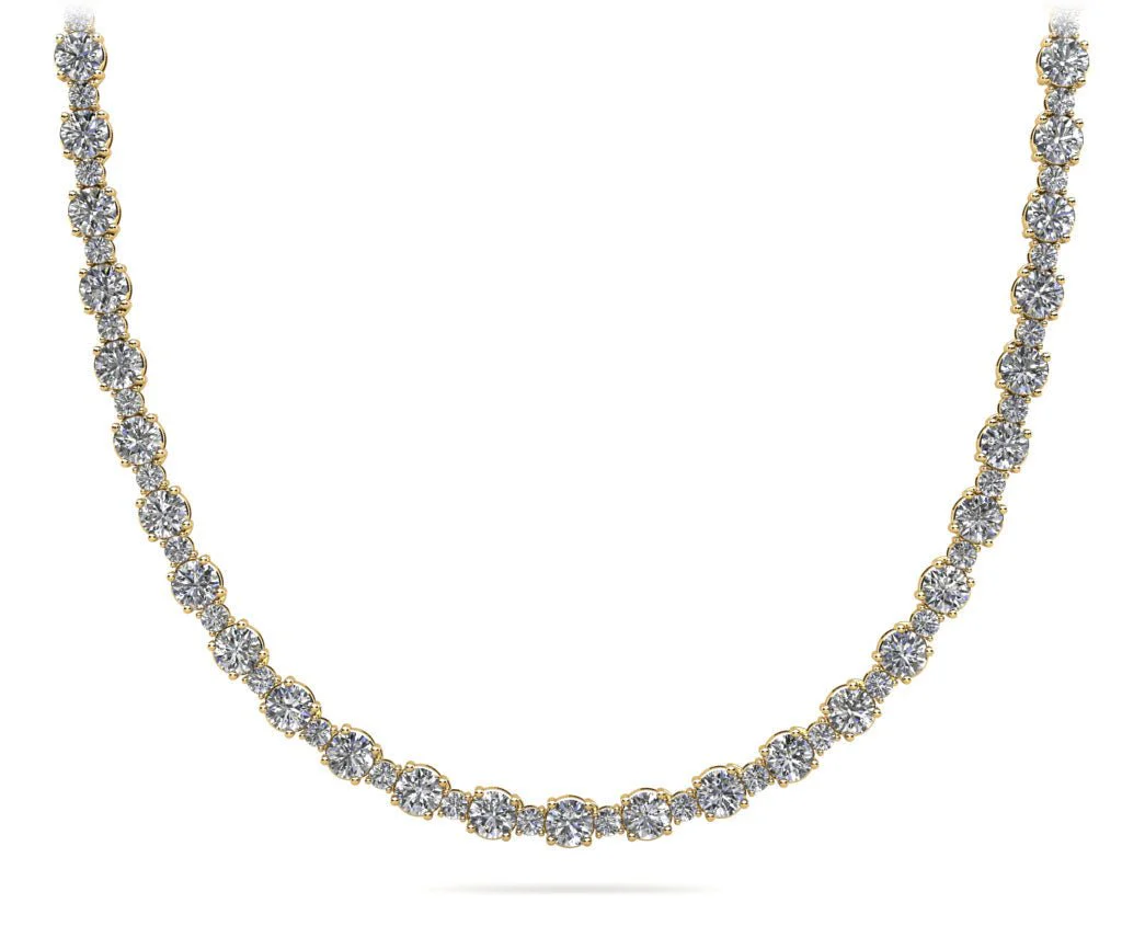 Affectionately Yours Diamond Tennis Diamond Necklace with 14.91 ct.(finished) 2mm, 3.6mm - Image 6