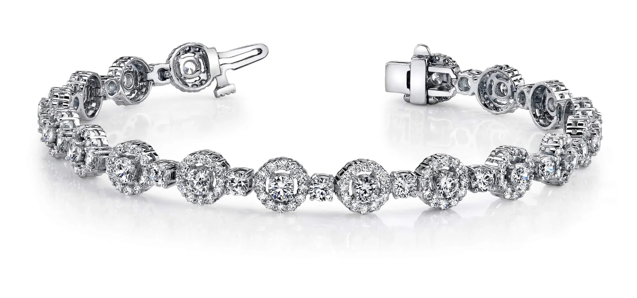 All Diamond Circle Link Diamond Bracelet with 6.91 ct.(finished) 1.3mm, 3.2mm - Image 5