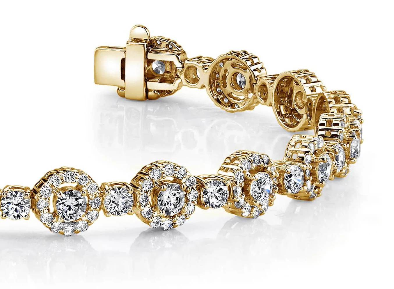 All Diamond Circle Link Bracelet Lab-Grown Diamond with 8.00 ct.(finished) 1.5mm, 3.5mm - Image 2
