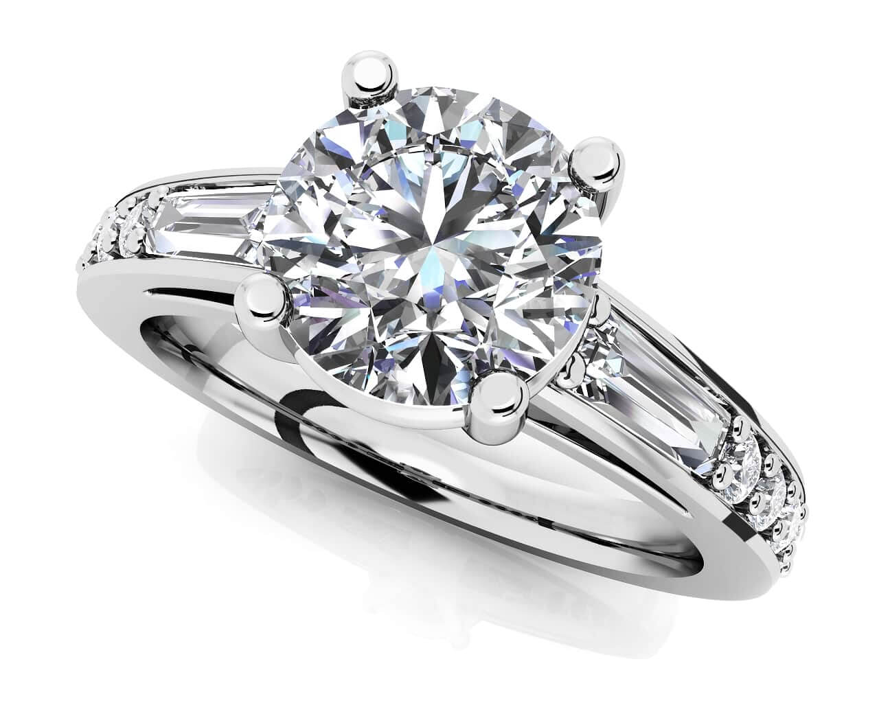 Alluring Lab-Grown Diamond Engagement Ring with 1.06 ct. (0.50 ct. center diamond)