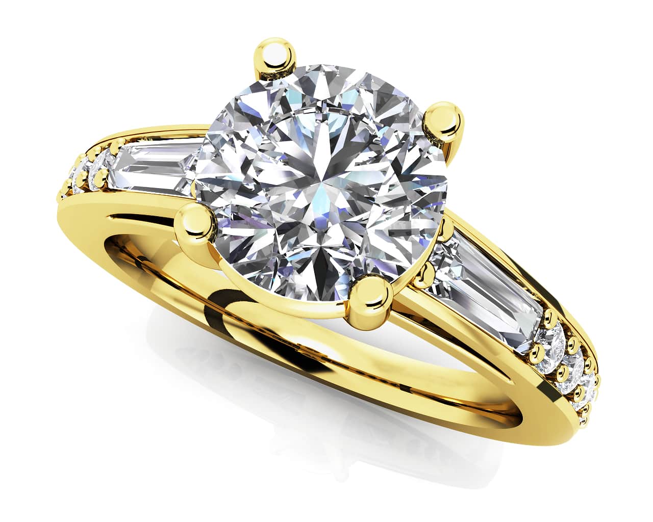 Alluring Lab-Grown Diamond Engagement Ring with 1.06 ct. (0.50 ct. center diamond) - Image 2