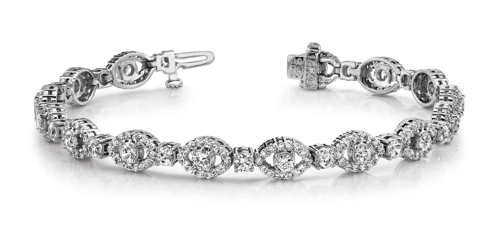 Almond Link Lab-Grown Diamond Bracelet with 5.70 ct.(finished) 1.3mm, 3.2mm - Image 3