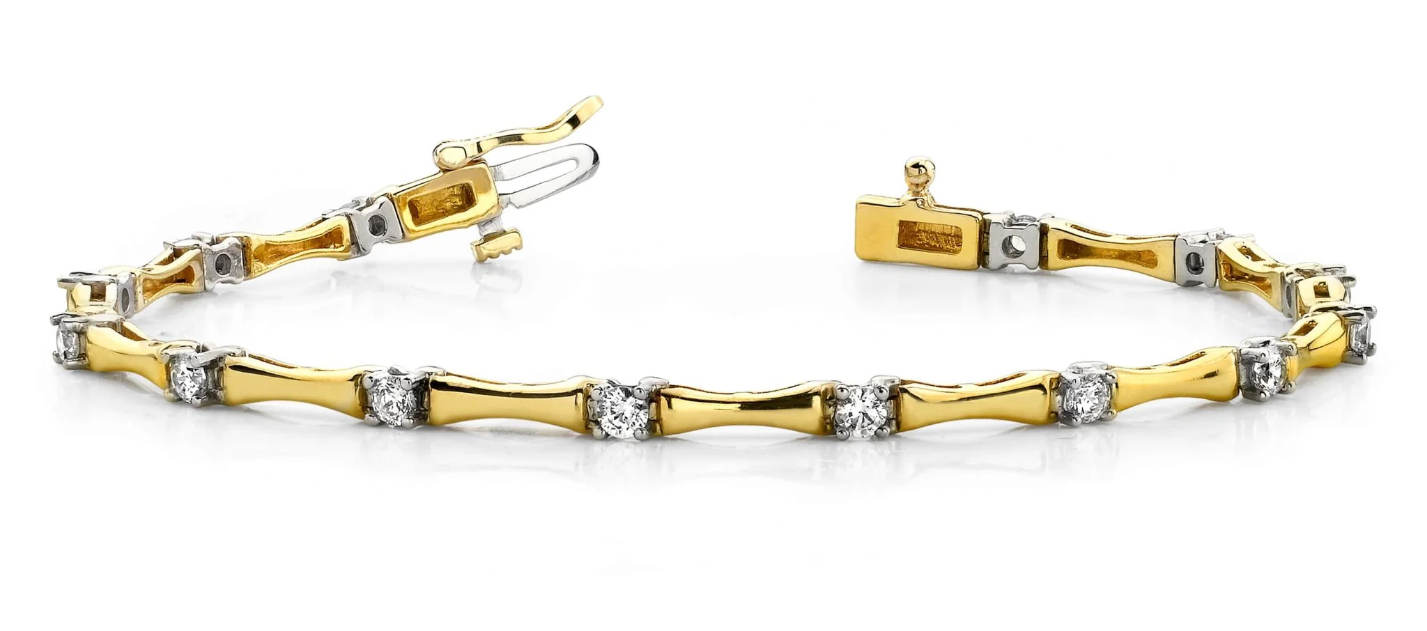 Alternating Diamond Column Lab-Grown Diamond Bracelet with 1.47 ct.(finished) 3mm - Image 3