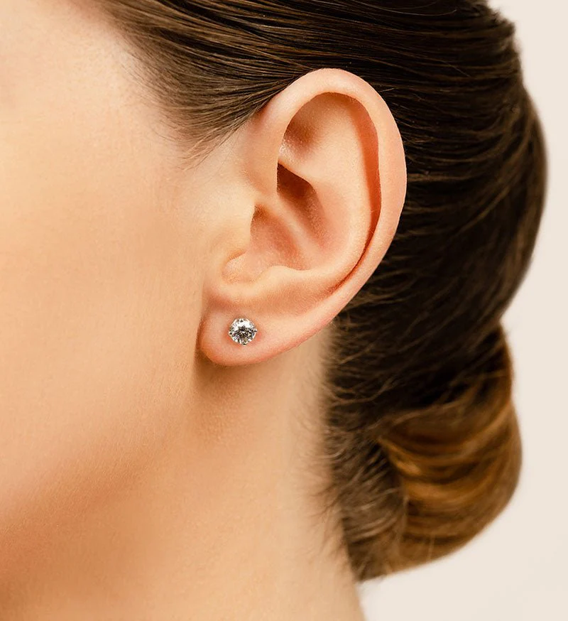 Beautiful Tulip Diamond Stud Earrings with 2.00 ct.(finished) 6.5mm - Image 4