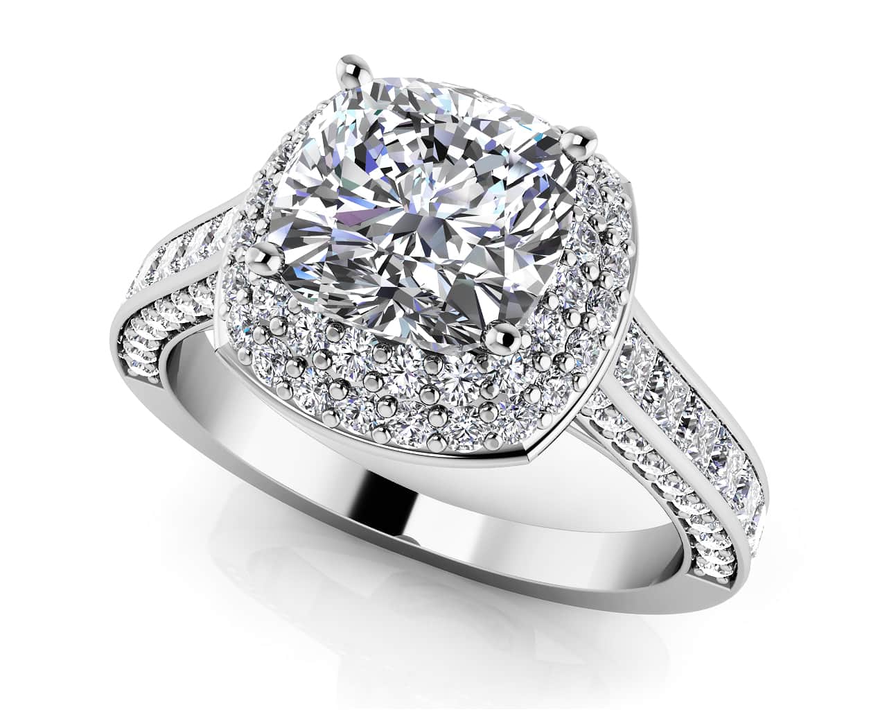 Beginning Journey Lab-Grown Diamond Engagement Ring with 2.62 ct. (1.50 ct. center diamond)