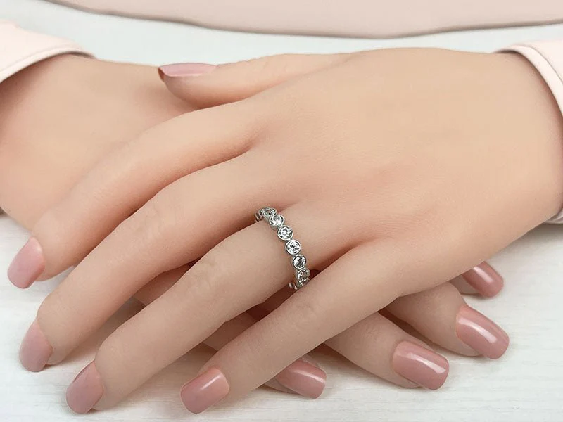 Bezel Set Diamond Eternity Band In Lab-Grown Diamond with 3.50 ct.(finished) 4mm - Image 3