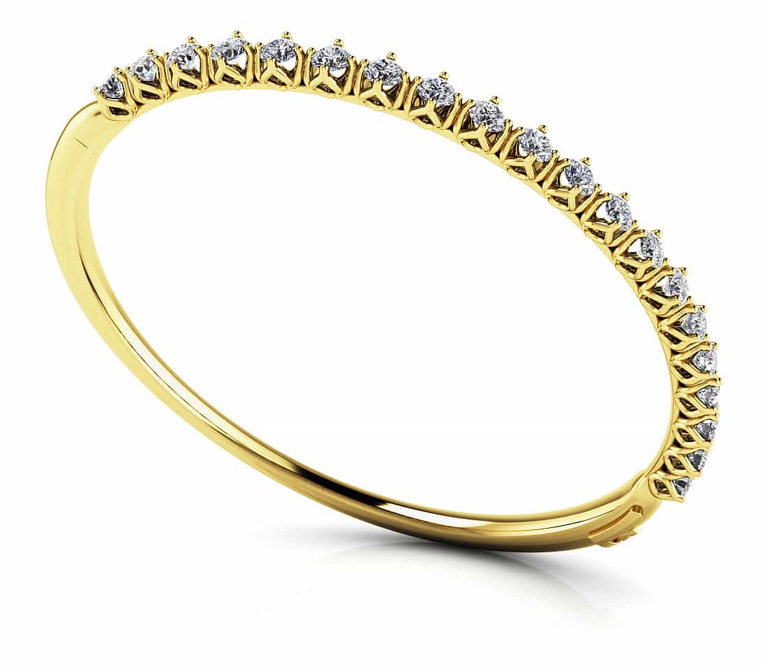 Blossoming Florals Diamond Bangle with 1.44 ct.(finished) 2.5mm - Image 2