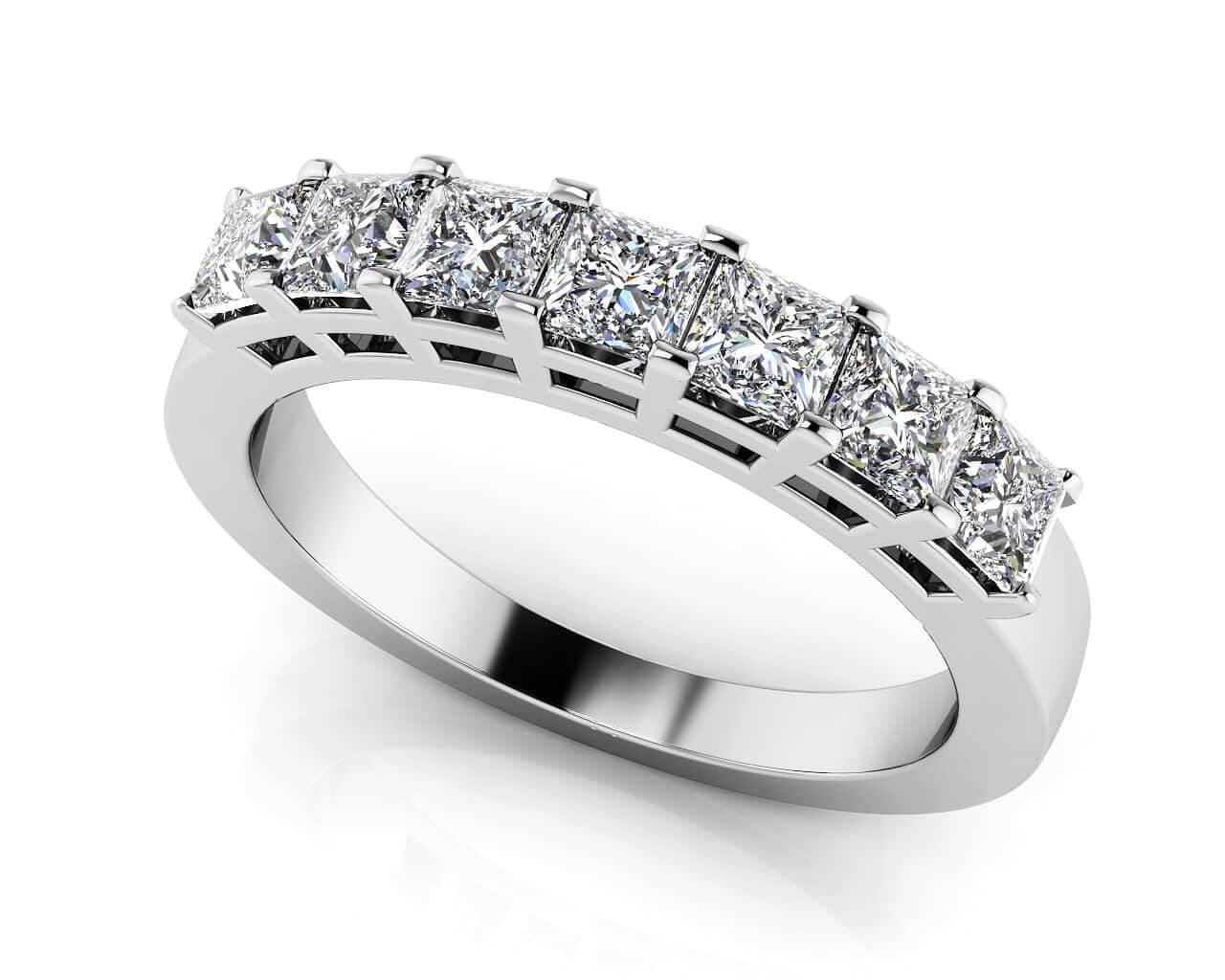 Brilliant Cut Dazzling Lab-Grown Diamond Anniversary Ring with 1.47 ct.(finished) 3.2mm