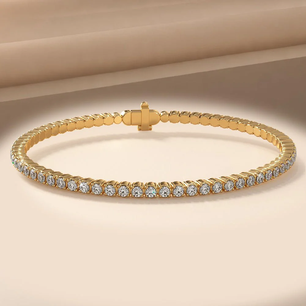 Brilliant Cut Round Flexible Bangle Diamond  with 6.24 ct.(finished) 3.5mm - Image 4