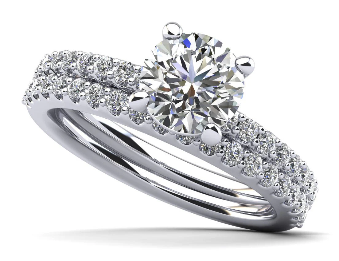 Brilliant Dreams Diamond Bridal Set Diamond with 1.07 ct. (0.50 ct. center diamond)