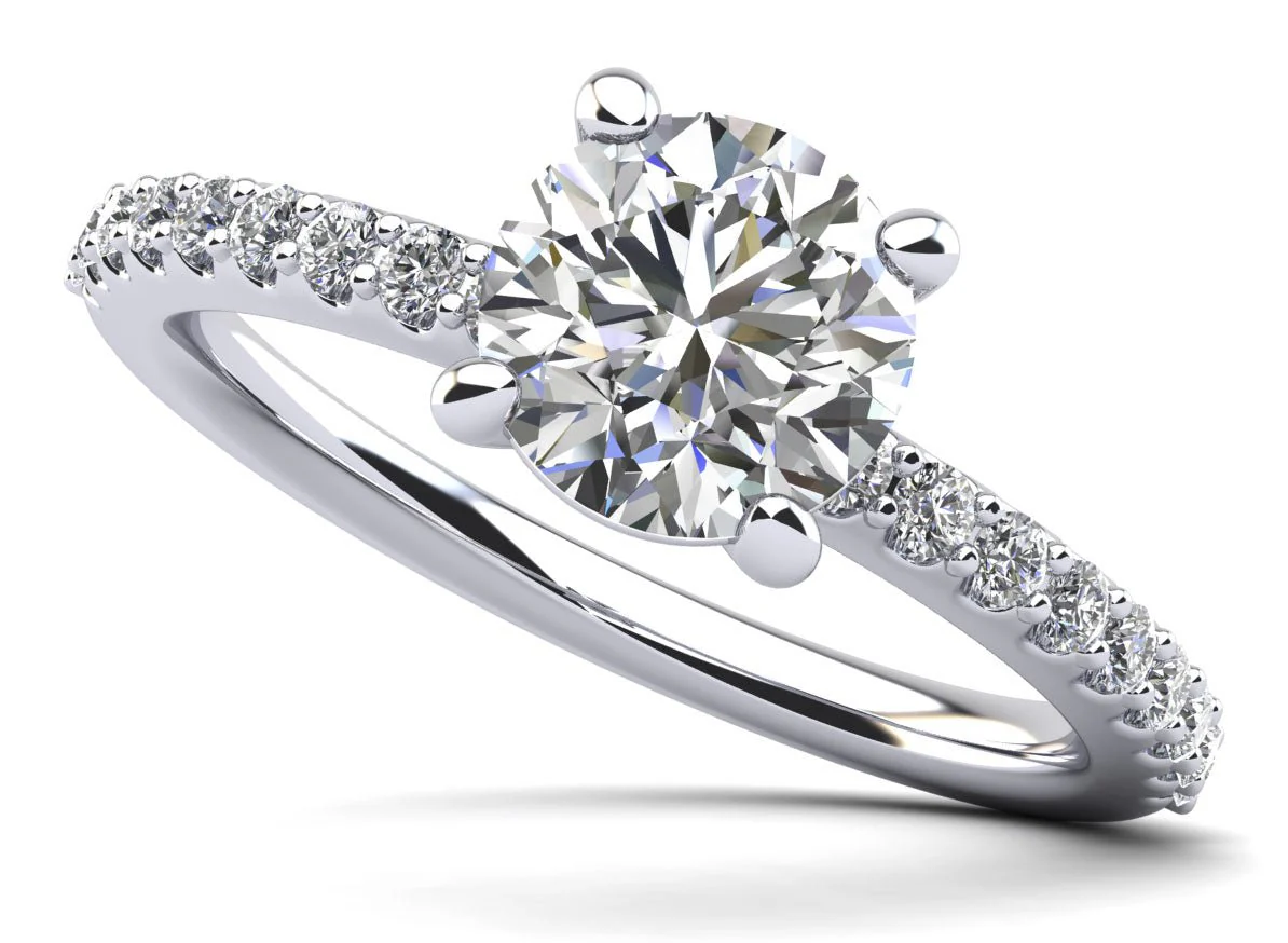 Brilliant Dreams Diamond Engagement Ring with 0.77 ct. (0.50 ct. center diamond)