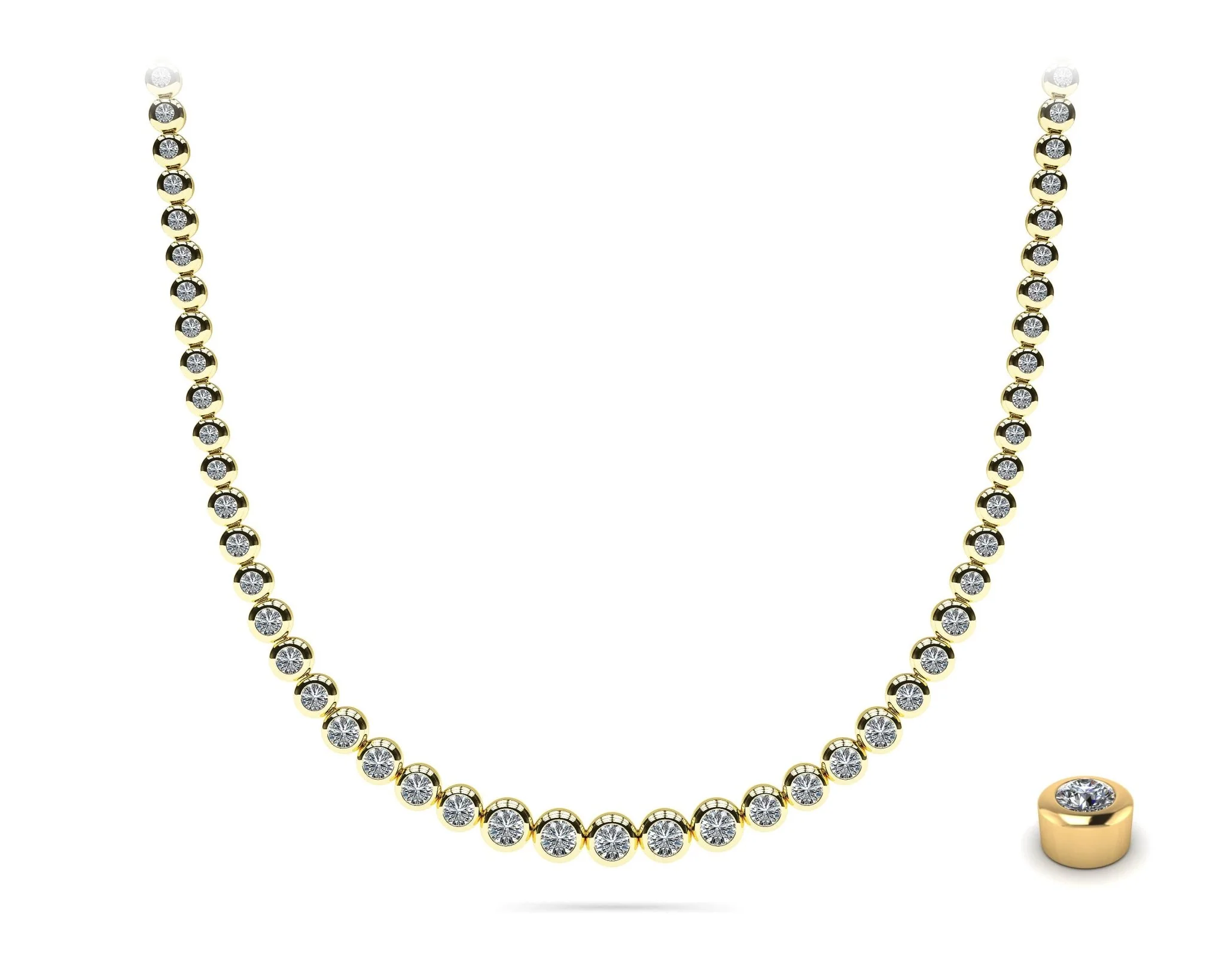Brilliant Fire Graduated Diamond Strand Lab-Grown Diamond Necklace with 3.05 ct.(finished) - Image 4