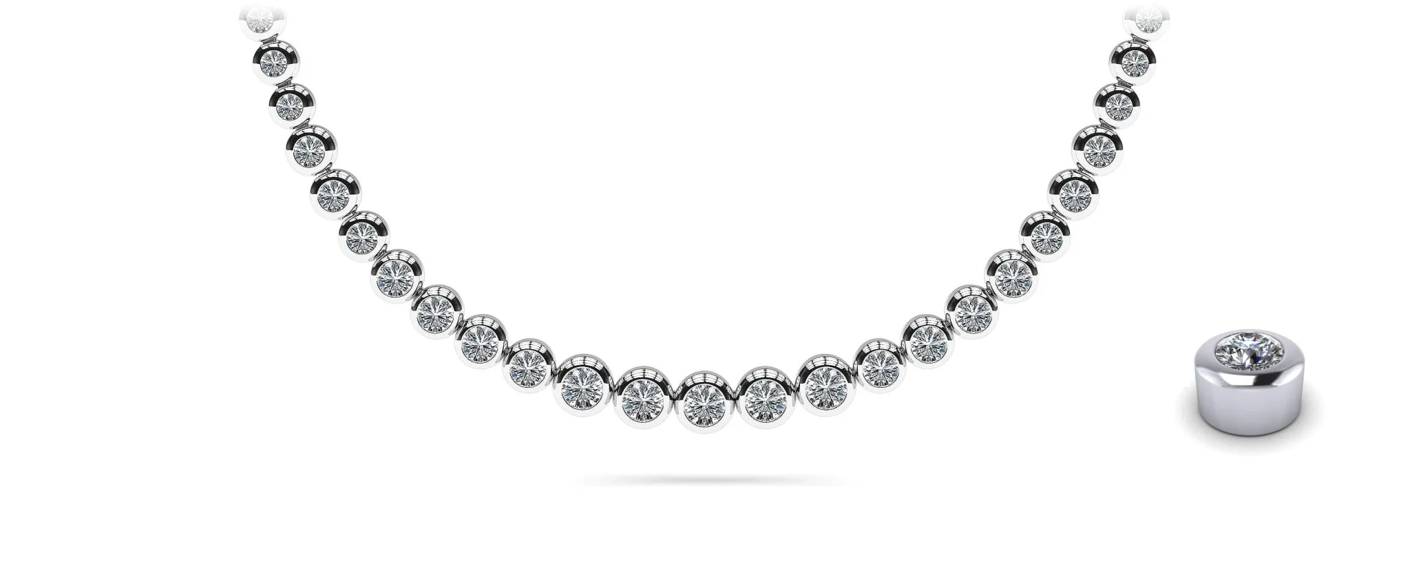 Brilliant Fire Graduated Diamond Strand Lab-Grown Diamond Necklace with 4.09 ct.(finished)