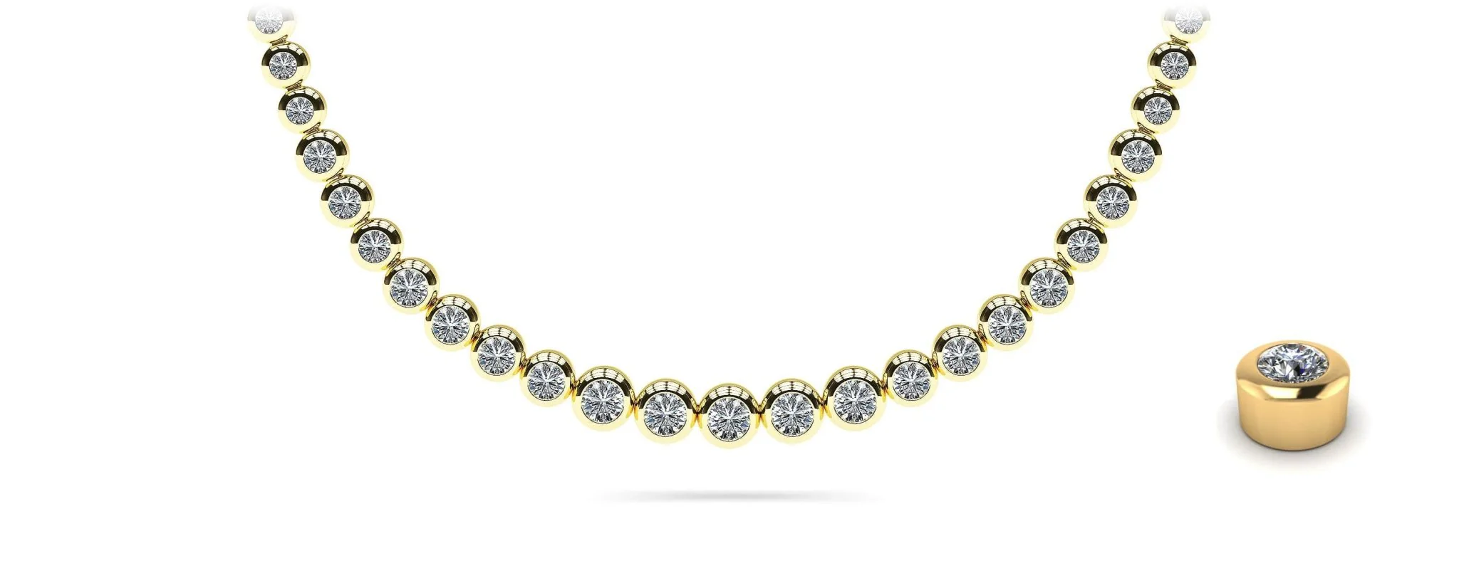 Brilliant Fire Graduated Diamond Strand Lab-Grown Diamond Necklace with 4.09 ct.(finished) - Image 2