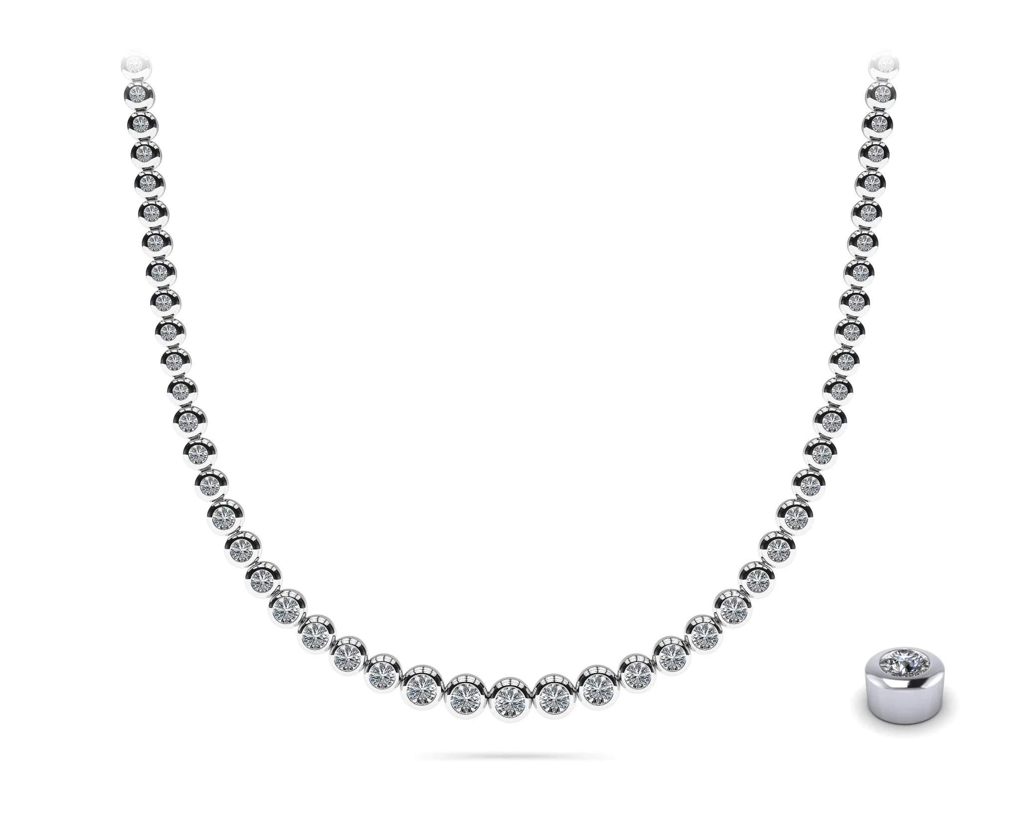 Brilliant Fire Graduated Diamond Strand Lab-Grown Diamond Necklace with 4.09 ct.(finished) - Image 3