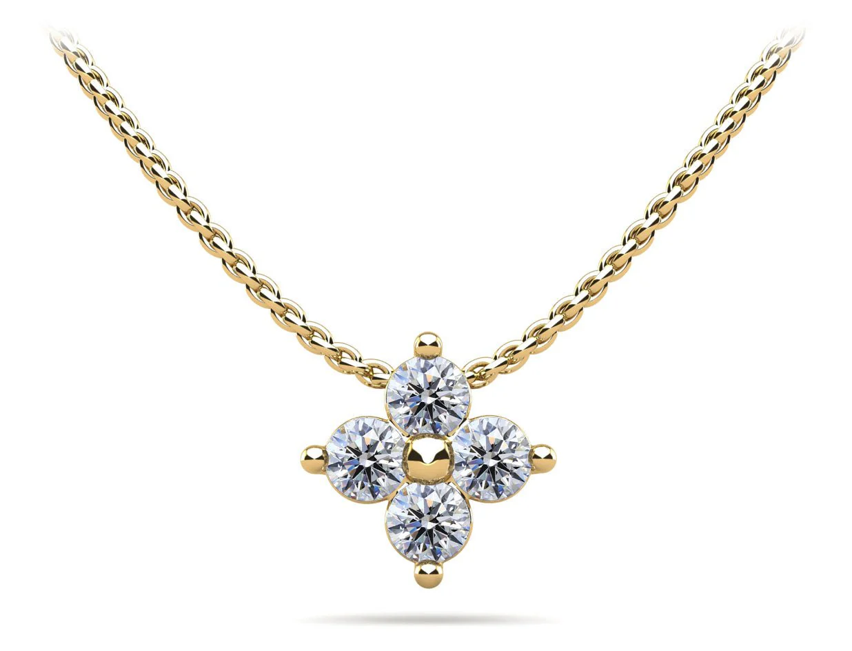 Brilliant Four Lab-Grown Diamond Pendant with 0.76 ct.(finished) 3.7mm - Image 2