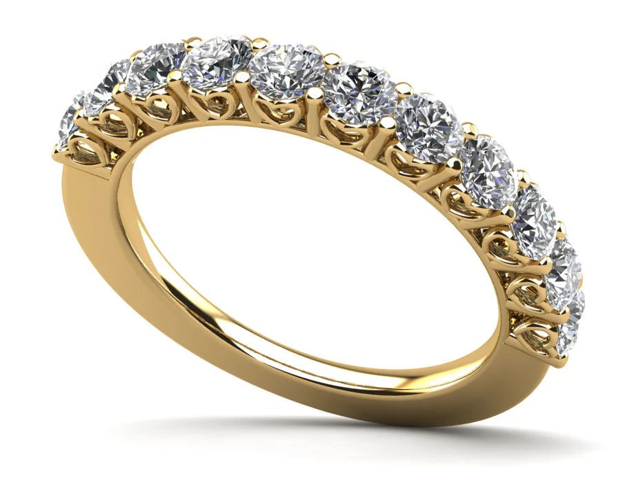 Brilliant Sweetheart Diamond Anniversary Diamond Ring with 1.16 ct.(finished) 3mm - Image 2