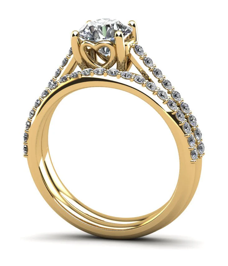 Brilliant Sweetheart Lab-Grown Diamond Bridal Set with 1.98 ct. (1.50 ct. center diamond) - Image 2