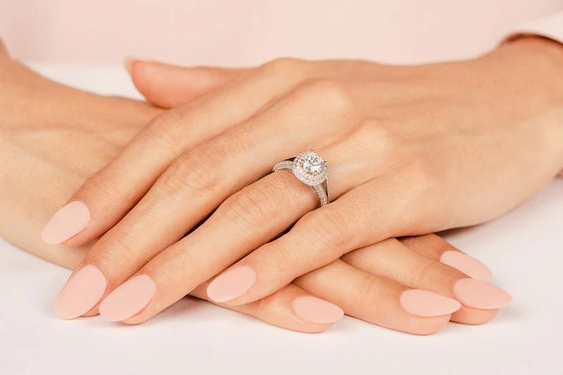 Captivating Double Halo Lab-Grown Diamond Engagement Ring with 1.33 ct. (0.50 ct. center diamond) - Image 5