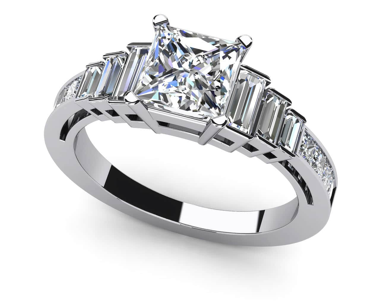 Captivating Love Lab-Grown Diamond Engagement Ring with 2.39 ct. (1.50 ct. center diamond)