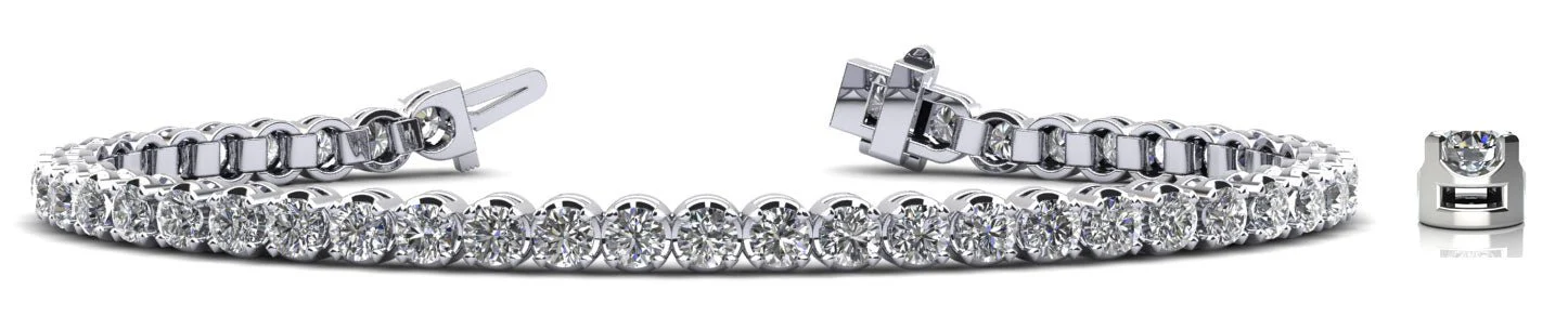 Captivating Shimmer Diamond Tennis Bracelet with 3.06 ct.(finished) 2.5mm - Image 4