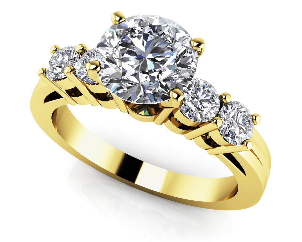 Channel Band Lab-Grown Diamond Engagement Ring with 1.78 ct. (1.50 ct. center diamond) - Image 2