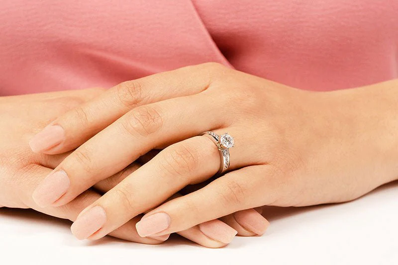 Channel Band Diamond Ring Diamond  with 0.97 ct. (0.75 ct. center diamond) - Image 3