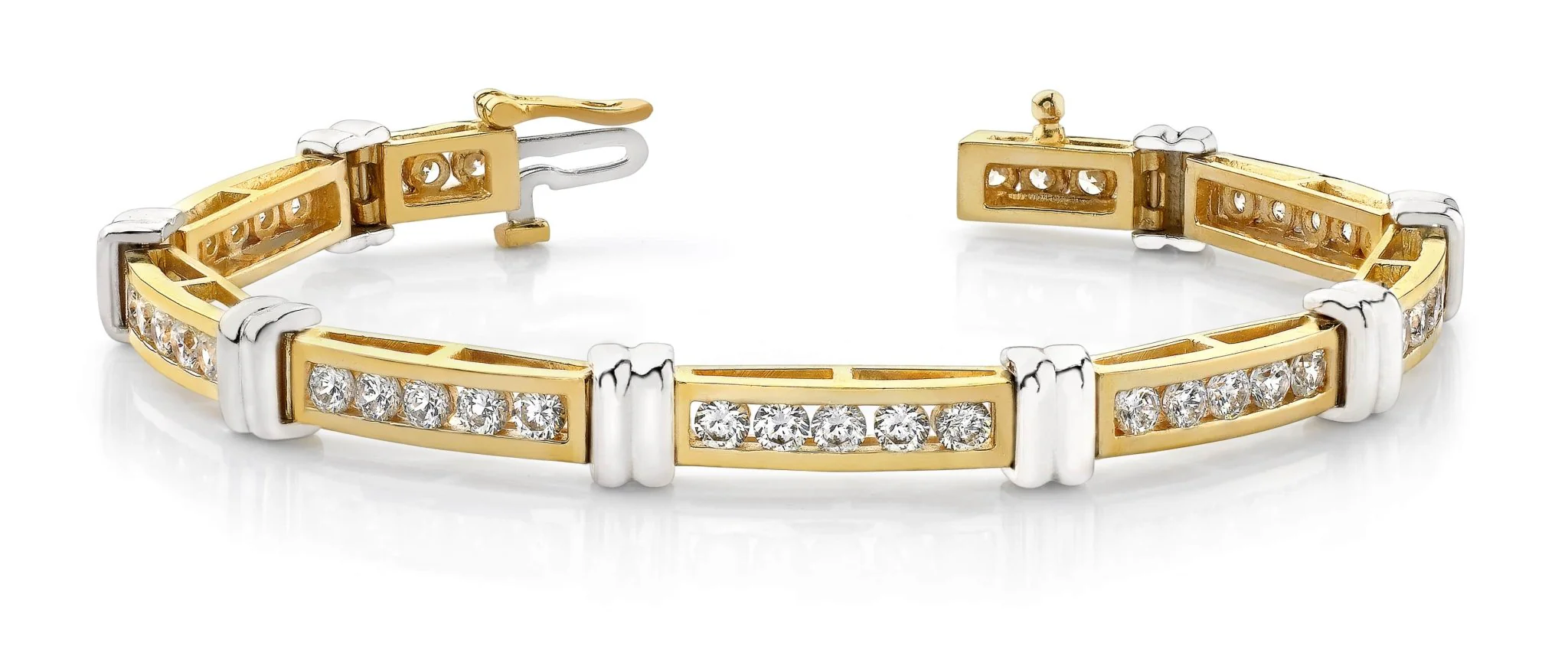 Channel Set Diamond Bracelet with 2.48 ct.(finished) 2.5mm - Image 3