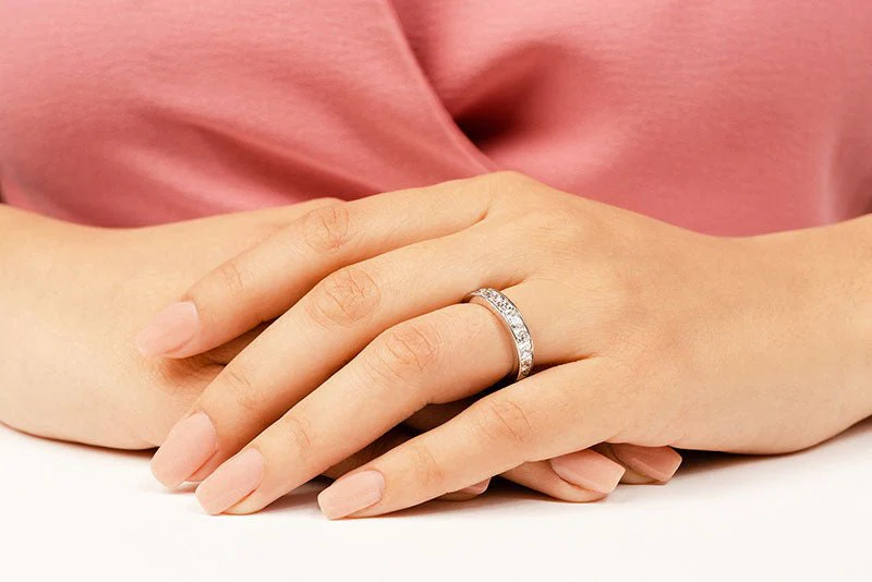 Channel Set Princess Diamond Eternity Band Diamond  with 3.36 ct.(finished) 3.0mm - Image 3