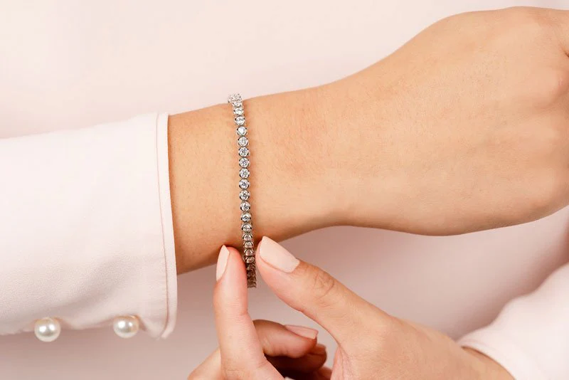 Channel Set Round Diamond Tennis Bracelet with 2.13 ct.(finished) 2.2mm - Image 3