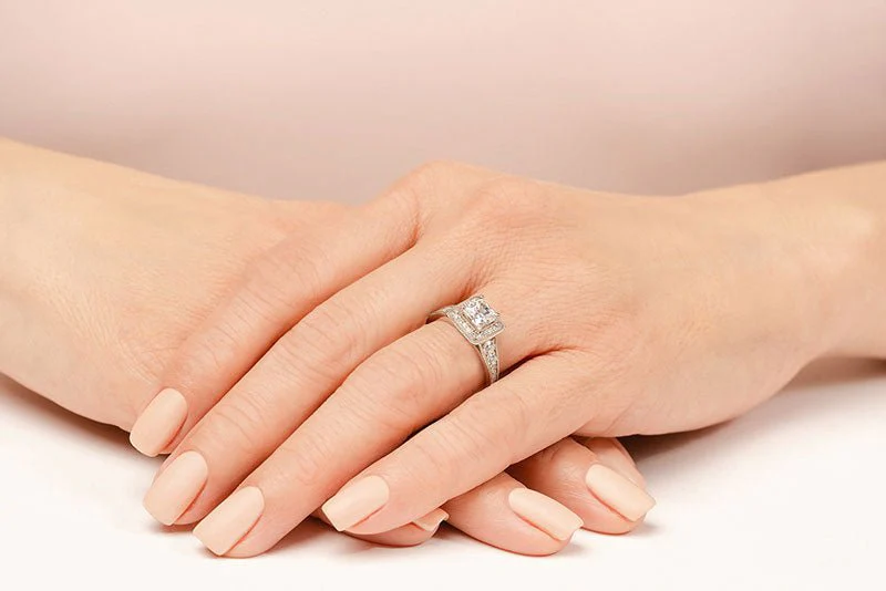 Charming Princess Lab-Grown Diamond Engagement Ring with 1.07 ct. (0.50 ct. center diamond) - Image 3