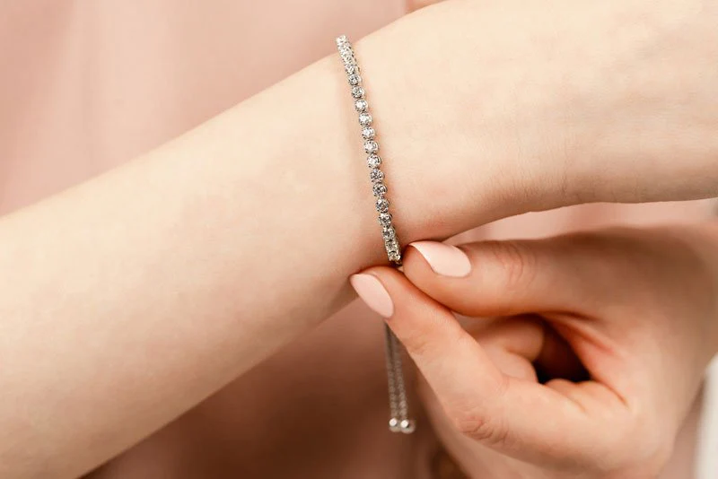 Classic 4 Prong Adjustable Diamond Bracelet with 2.56 ct.(finished) 3.5mm - Image 4
