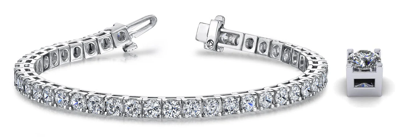 Classic 4 Prong Diamond Tennis Bracelet with 3.03 ct.(finished) 2.5mm - Image 5
