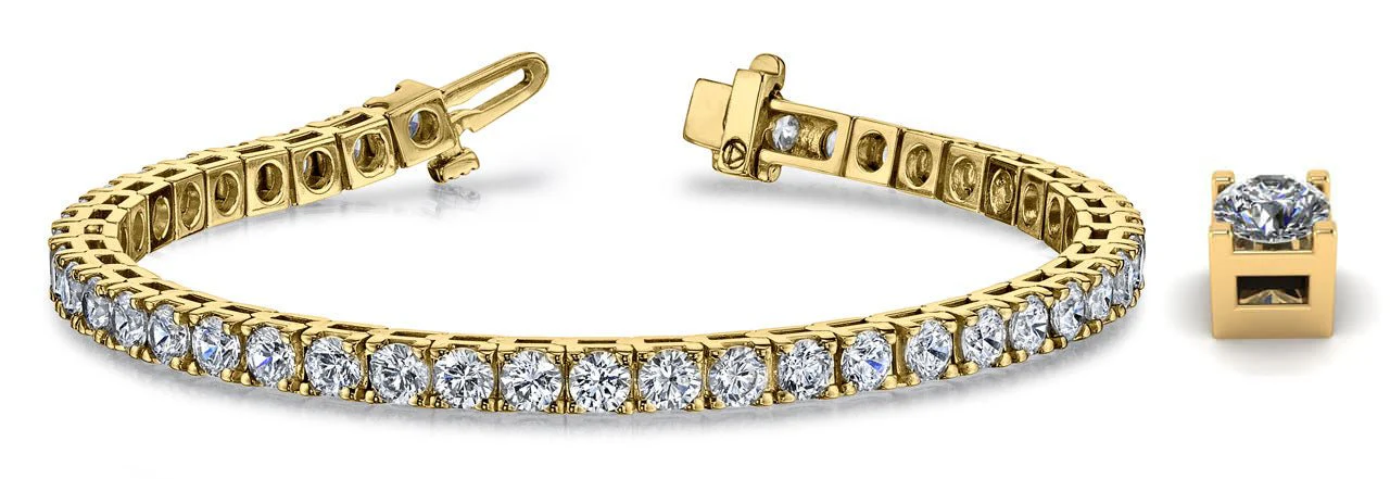 Classic 4 Prong Lab-Grown Diamond Tennis Bracelet with 5.00 ct.(finished) 3.0mm - Image 6