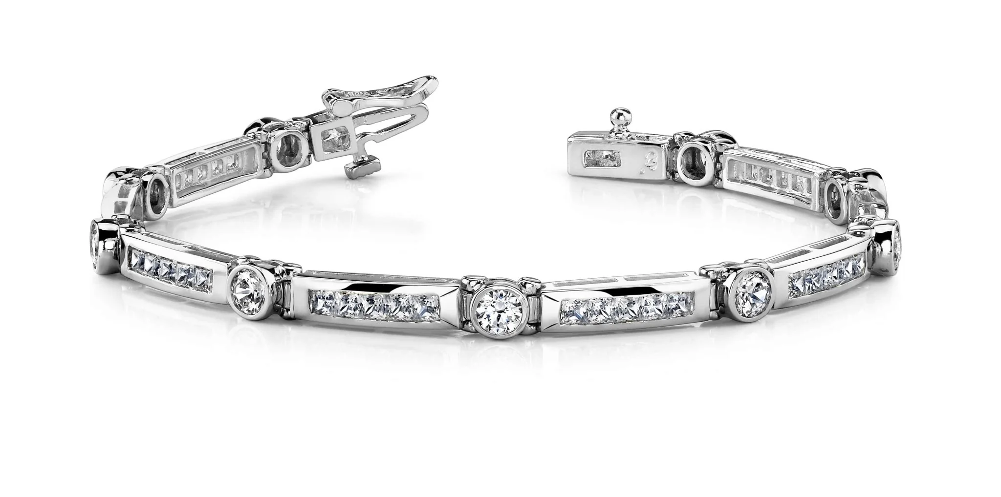 Classic Channel Frame Diamond Bracelet with 3.05 ct.(finished) 1.75mm, 3mm - Image 5