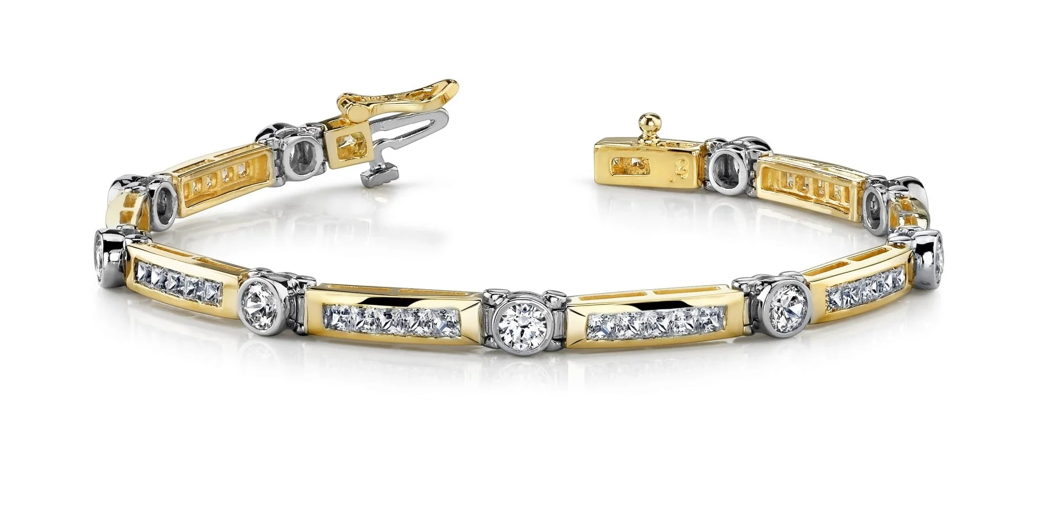 Classic Channel Frame Diamond Bracelet with 7.02 ct.(finished) 2.5mm, 4.25mm - Image 6