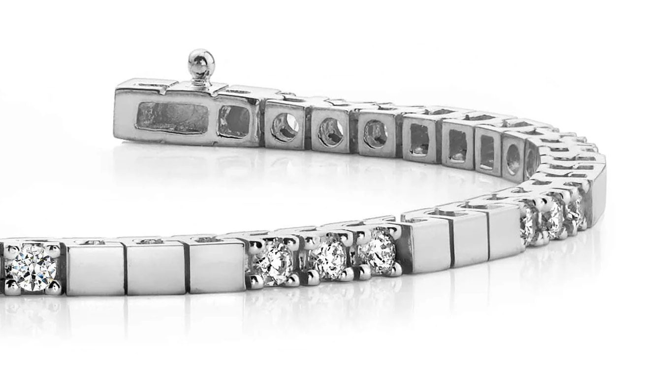 Classic Diamond Block Harmony Diamond Tennis Bracelet with 2.16 ct.(finished) 3.0mm