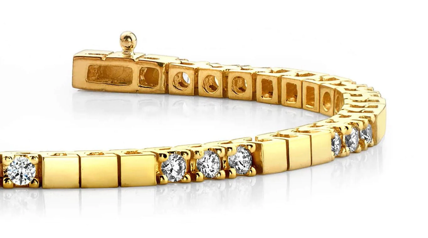 Classic Diamond Block Harmony Diamond Tennis Bracelet with 2.16 ct.(finished) 3.0mm - Image 2