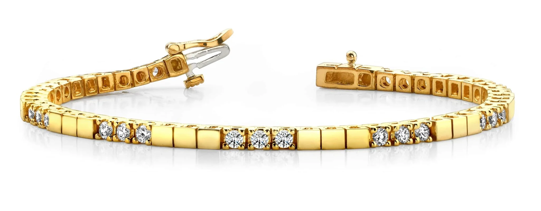 Classic Diamond Block Harmony Diamond Tennis Bracelet with 2.16 ct.(finished) 3.0mm - Image 4