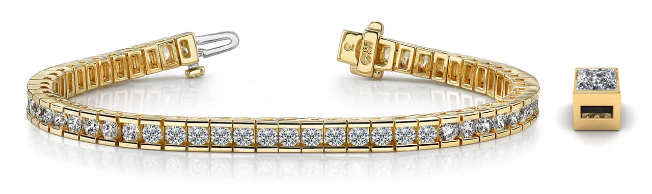 Classic Diamond Box Lab-Grown Diamond Tennis Bracelet with 9.02 ct.(finished) 3.75mm - Image 5