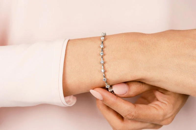 Classic Diamond Link Diamond Bracelet with 2.06 ct.(finished) 2.8mm - Image 3
