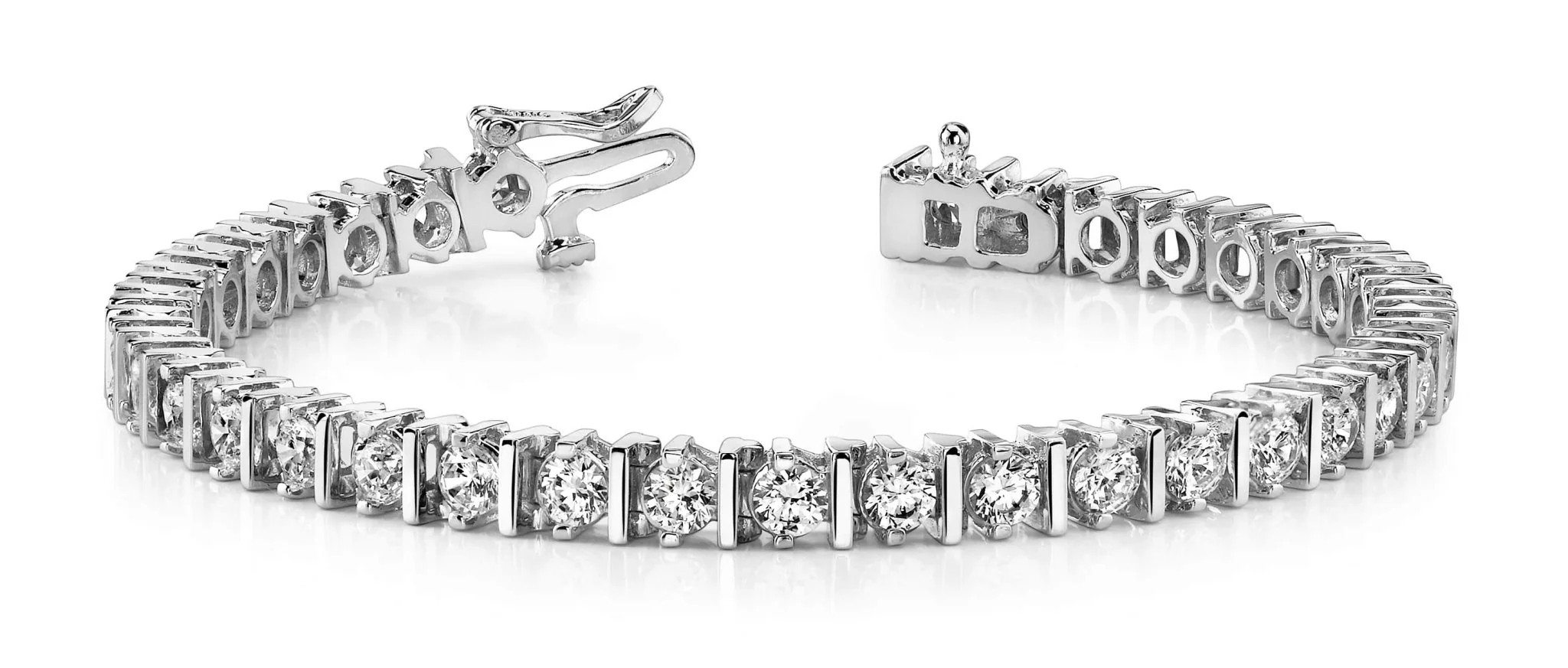 Classic Diamond Link Prong Set Diamond Tennis Bracelet with 13.00 ct.(finished) 5mm - Image 4